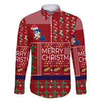 Louisiana Merry Christmas Family Matching Long Sleeve Bodycon Dress and Hawaiian Shirt Xmas Holiday Patterns - Wonder Print Shop