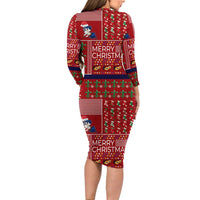 Louisiana Merry Christmas Family Matching Long Sleeve Bodycon Dress and Hawaiian Shirt Xmas Holiday Patterns - Wonder Print Shop