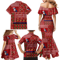 Louisiana Merry Christmas Family Matching Mermaid Dress and Hawaiian Shirt Xmas Holiday Patterns - Wonder Print Shop