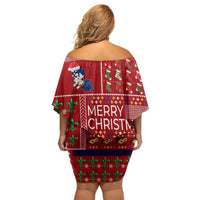 Louisiana Merry Christmas Family Matching Off Shoulder Short Dress and Hawaiian Shirt Xmas Holiday Patterns - Wonder Print Shop