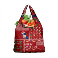 Louisiana Merry Christmas Grocery Bag Xmas Holiday Patterns - Wonder Print Shop