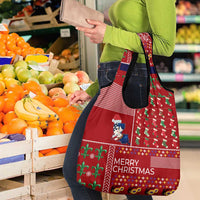 Louisiana Merry Christmas Grocery Bag Xmas Holiday Patterns - Wonder Print Shop