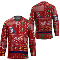 Louisiana Merry Christmas Hockey Jersey Xmas Holiday Patterns - Wonder Print Shop