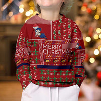 Louisiana Merry Christmas Kid Ugly Christmas Sweater Xmas Holiday Patterns - Wonder Print Shop