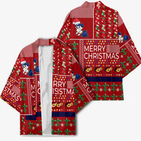 Louisiana Merry Christmas Kimono Xmas Holiday Patterns - Wonder Print Shop