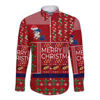Louisiana Merry Christmas Long Sleeve Button Shirt Xmas Holiday Patterns - Wonder Print Shop