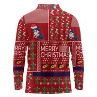 Louisiana Merry Christmas Long Sleeve Polo Shirt Xmas Holiday Patterns - Wonder Print Shop