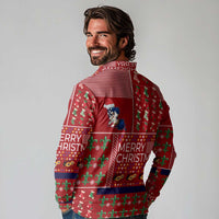 Louisiana Merry Christmas Long Sleeve Polo Shirt Xmas Holiday Patterns - Wonder Print Shop