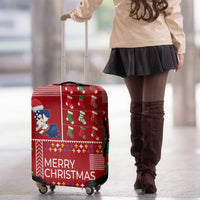 Louisiana Merry Christmas Luggage Cover Xmas Holiday Patterns - Wonder Print Shop