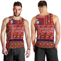 Louisiana Merry Christmas Men Tank Top Xmas Holiday Patterns - Wonder Print Shop