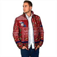 Louisiana Merry Christmas Padded Jacket Xmas Holiday Patterns - Wonder Print Shop