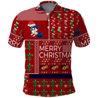 Louisiana Merry Christmas Polo Shirt Xmas Holiday Patterns - Wonder Print Shop