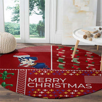 Louisiana Merry Christmas Round Carpet Xmas Holiday Patterns - Wonder Print Shop