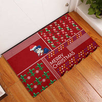 Louisiana Merry Christmas Rubber Doormat Xmas Holiday Patterns - Wonder Print Shop