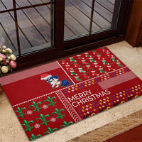 Louisiana Merry Christmas Rubber Doormat Xmas Holiday Patterns - Wonder Print Shop