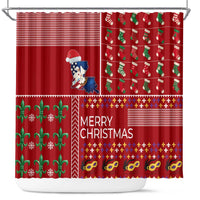Louisiana Merry Christmas Shower Curtain Xmas Holiday Patterns - Wonder Print Shop