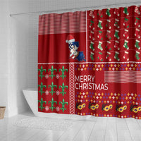 Louisiana Merry Christmas Shower Curtain Xmas Holiday Patterns - Wonder Print Shop