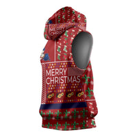 Louisiana Merry Christmas Sleeveless Hoodie Xmas Holiday Patterns - Wonder Print Shop