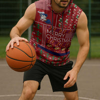 Louisiana Merry Christmas Sleeveless Hoodie Xmas Holiday Patterns - Wonder Print Shop