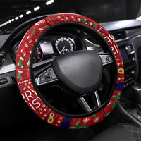 Louisiana Merry Christmas Steering Wheel Cover Xmas Holiday Patterns - Wonder Print Shop