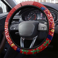Louisiana Merry Christmas Steering Wheel Cover Xmas Holiday Patterns - Wonder Print Shop