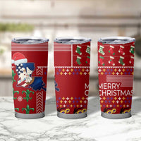 Louisiana Merry Christmas Tumbler Cup Xmas Holiday Patterns - Wonder Print Shop
