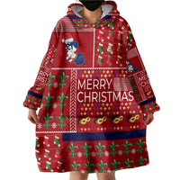 Louisiana Merry Christmas Wearable Blanket Hoodie Xmas Holiday Patterns - Wonder Print Shop