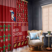Louisiana Merry Christmas Window Curtain Xmas Holiday Patterns - Wonder Print Shop