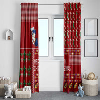 Louisiana Merry Christmas Window Curtain Xmas Holiday Patterns - Wonder Print Shop