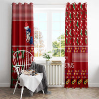 Louisiana Merry Christmas Window Curtain Xmas Holiday Patterns - Wonder Print Shop