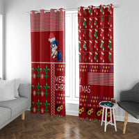 Louisiana Merry Christmas Window Curtain Xmas Holiday Patterns - Wonder Print Shop
