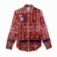 Louisiana Merry Christmas Women Casual Shirt Xmas Holiday Patterns - Wonder Print Shop