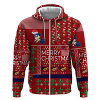 Louisiana Merry Christmas Zip Hoodie Xmas Holiday Patterns - Wonder Print Shop