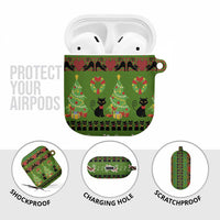 Love Black Cat Christmas AirPods Case Xmas Holiday Patterns - Wonder Print Shop