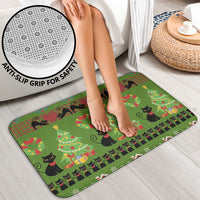 Love Black Cat Christmas Bathroom Set Xmas Holiday Patterns - Wonder Print Shop