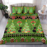 Love Black Cat Christmas Bedding Set Xmas Holiday Patterns - Wonder Print Shop
