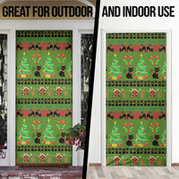 Love Black Cat Christmas Door Cover Xmas Holiday Patterns - Wonder Print Shop