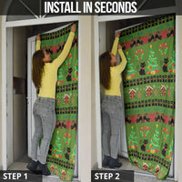 Love Black Cat Christmas Door Cover Xmas Holiday Patterns - Wonder Print Shop