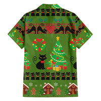 Love Black Cat Christmas Family Matching Off Shoulder Maxi Dress and Hawaiian Shirt Xmas Holiday Patterns - Wonder Print Shop