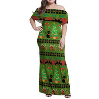 Love Black Cat Christmas Family Matching Off Shoulder Maxi Dress and Hawaiian Shirt Xmas Holiday Patterns - Wonder Print Shop