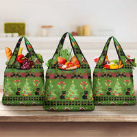Love Black Cat Christmas Grocery Bag Xmas Holiday Patterns - Wonder Print Shop