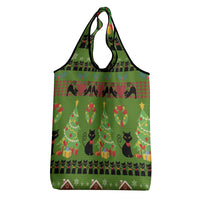 Love Black Cat Christmas Grocery Bag Xmas Holiday Patterns - Wonder Print Shop