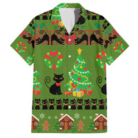 Love Black Cat Christmas Hawaiian Shirt Xmas Holiday Patterns - Wonder Print Shop