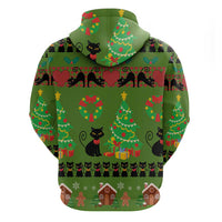 Love Black Cat Christmas Hoodie Xmas Holiday Patterns - Wonder Print Shop