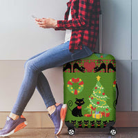 Love Black Cat Christmas Luggage Cover Xmas Holiday Patterns - Wonder Print Shop