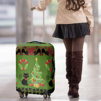 Love Black Cat Christmas Luggage Cover Xmas Holiday Patterns - Wonder Print Shop