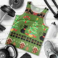 Love Black Cat Christmas Men Tank Top Xmas Holiday Patterns - Wonder Print Shop