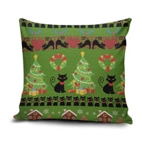 Love Black Cat Christmas Pillow Cover Xmas Holiday Patterns - Wonder Print Shop