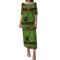 Love Black Cat Christmas Puletasi Xmas Holiday Patterns - Wonder Print Shop