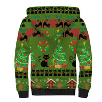 Love Black Cat Christmas Sherpa Hoodie Xmas Holiday Patterns - Wonder Print Shop